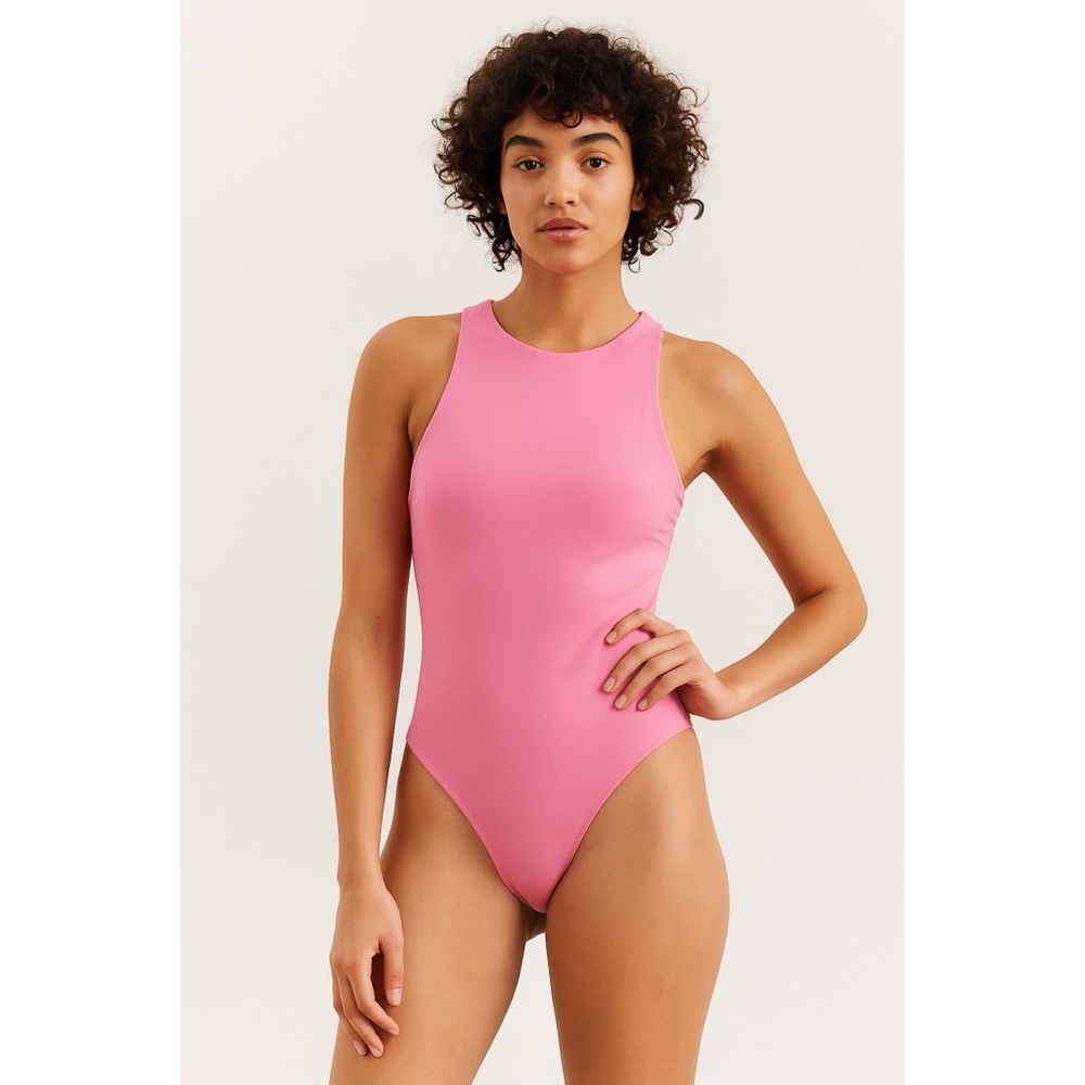 ZARA Halterneck Double Lined Bodysuit Size Large